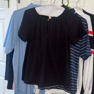 Women’s Michael Kors, black waffle stretchy blouse